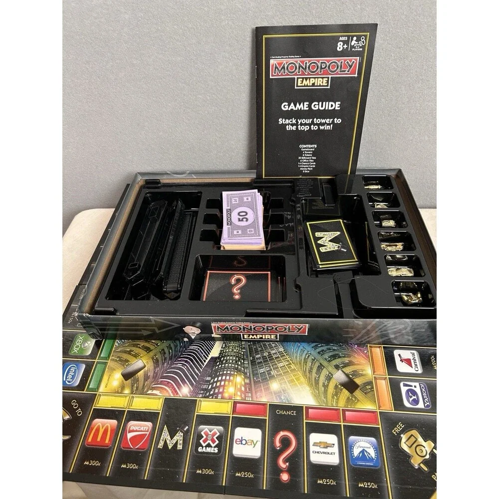 Monopoly Empire Gold Edition Board Game 2013 Hasbro - 99% Complete